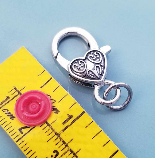 Make Your Bracelet Longer - Heart Lobster Clasp - Jewelry Extender with Love