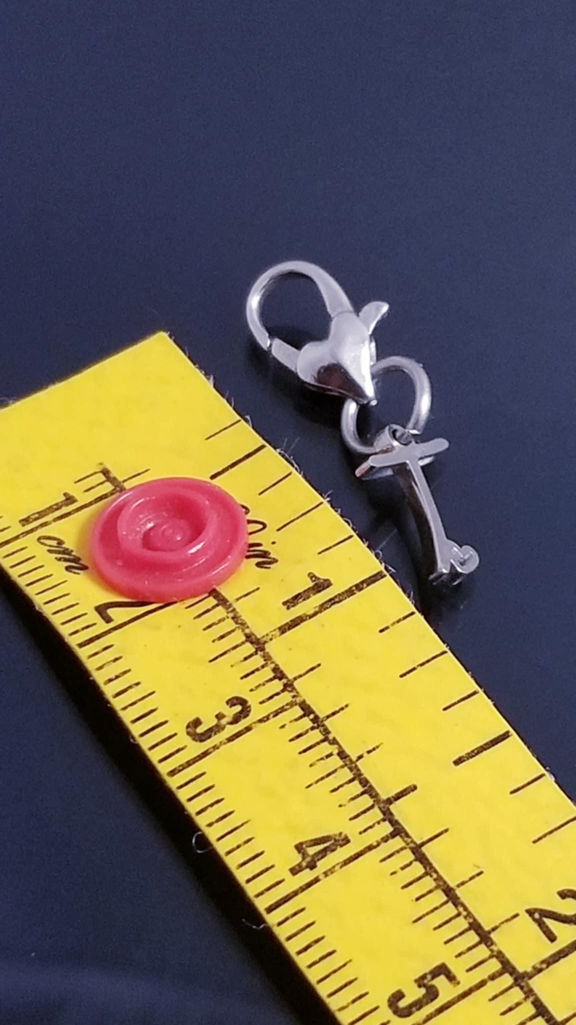 Initial T Charm Dangle /Letter T Charm /Heart Lobster Clasp /Dangle image 1