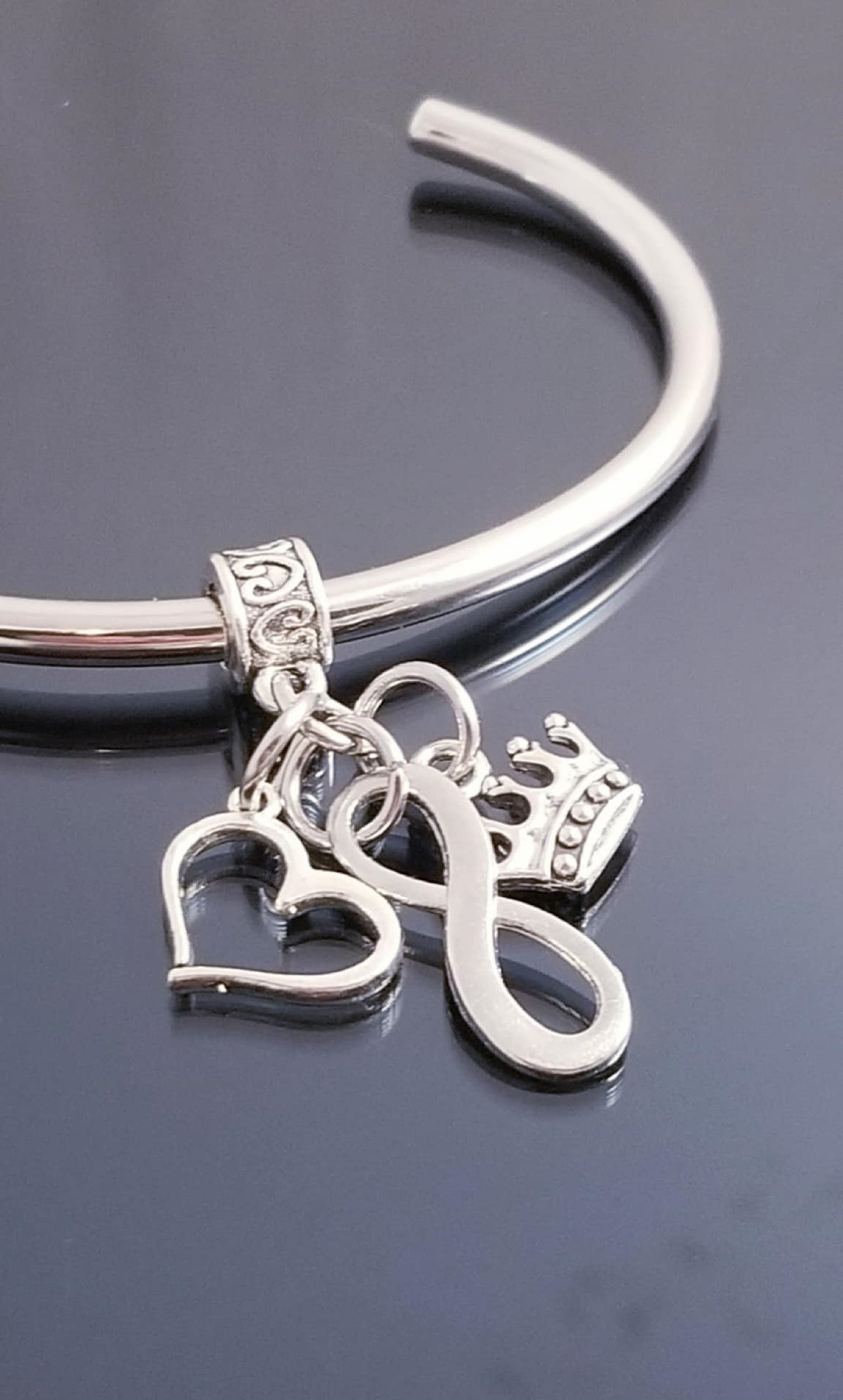 Crown Charms/ Heart Charm/ Infinity /Princess /European Charms/ Dangle Charms image 6