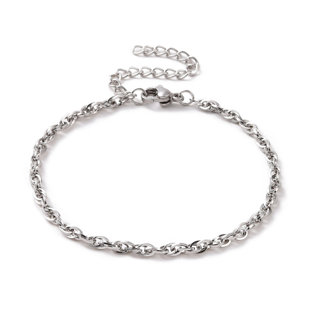 7 inch Twisted Rope Bracelet/ 2 inch Extender /Rope Bracelet/ Lobster Clasp image 0