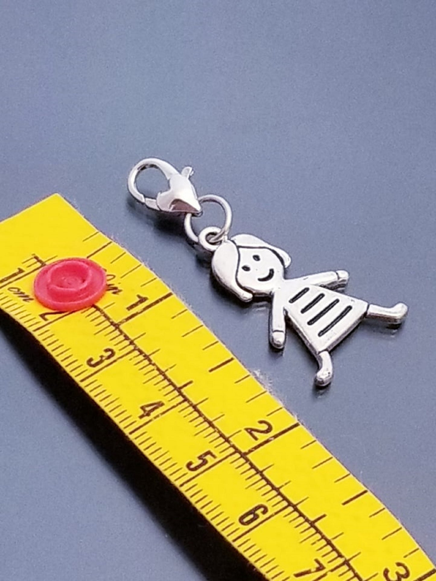 Girl /Sister /Daughter Charm /Princess Charm/ Heart Lobster Clasp /Clip O image 1