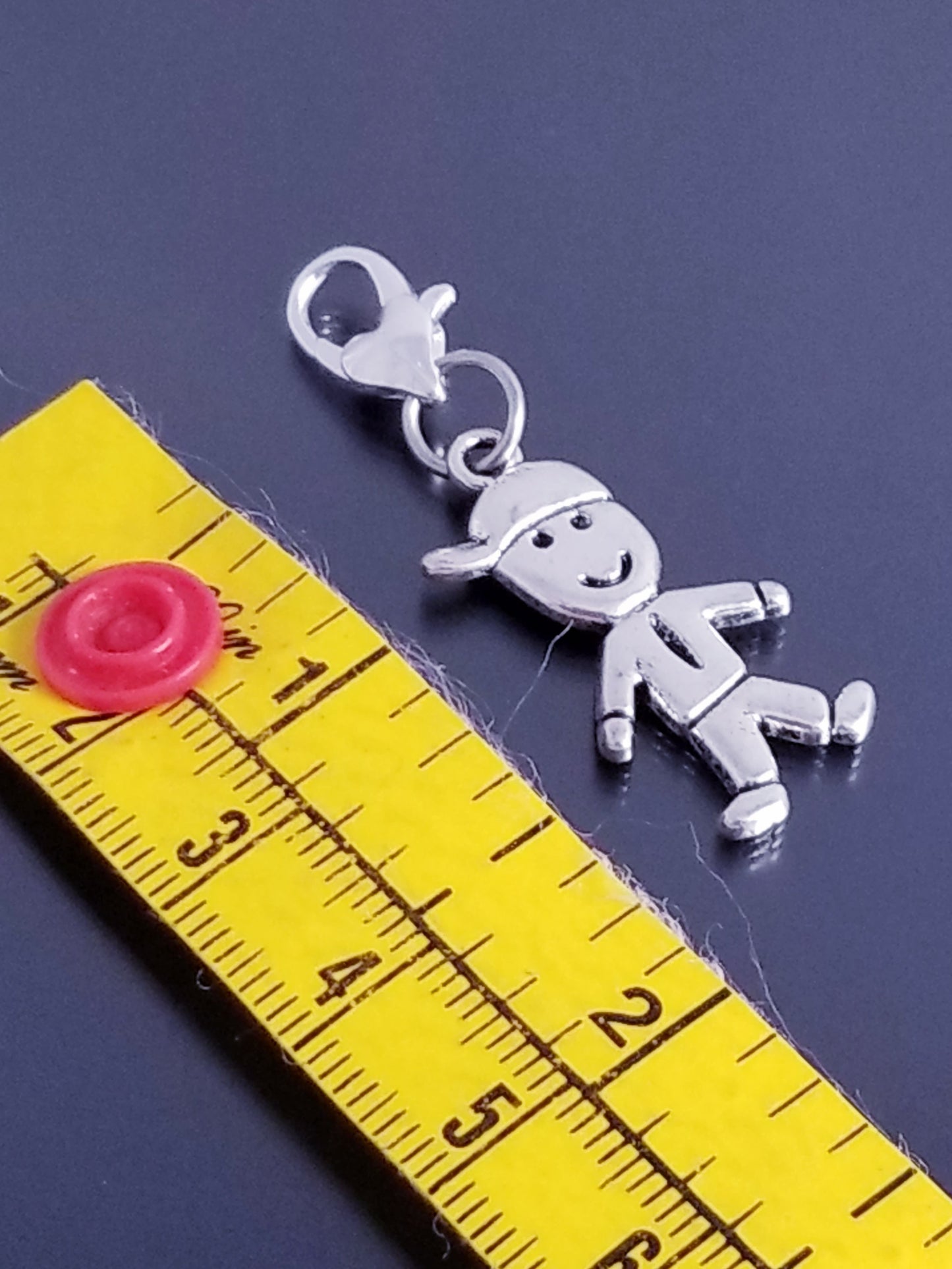 Boy /Son /Grandson Charm /Family Charm/ Heart Lobster Clasp /Clipon Purse image 1