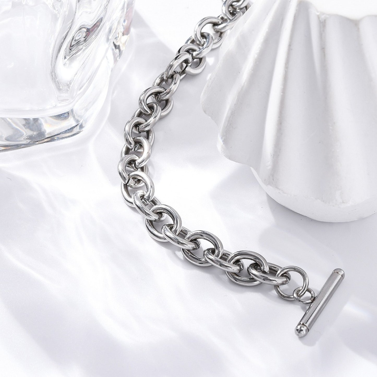 Chunky Bracelet / Chunky Link Bracelet /8-5/8 inch / 22cm image 2