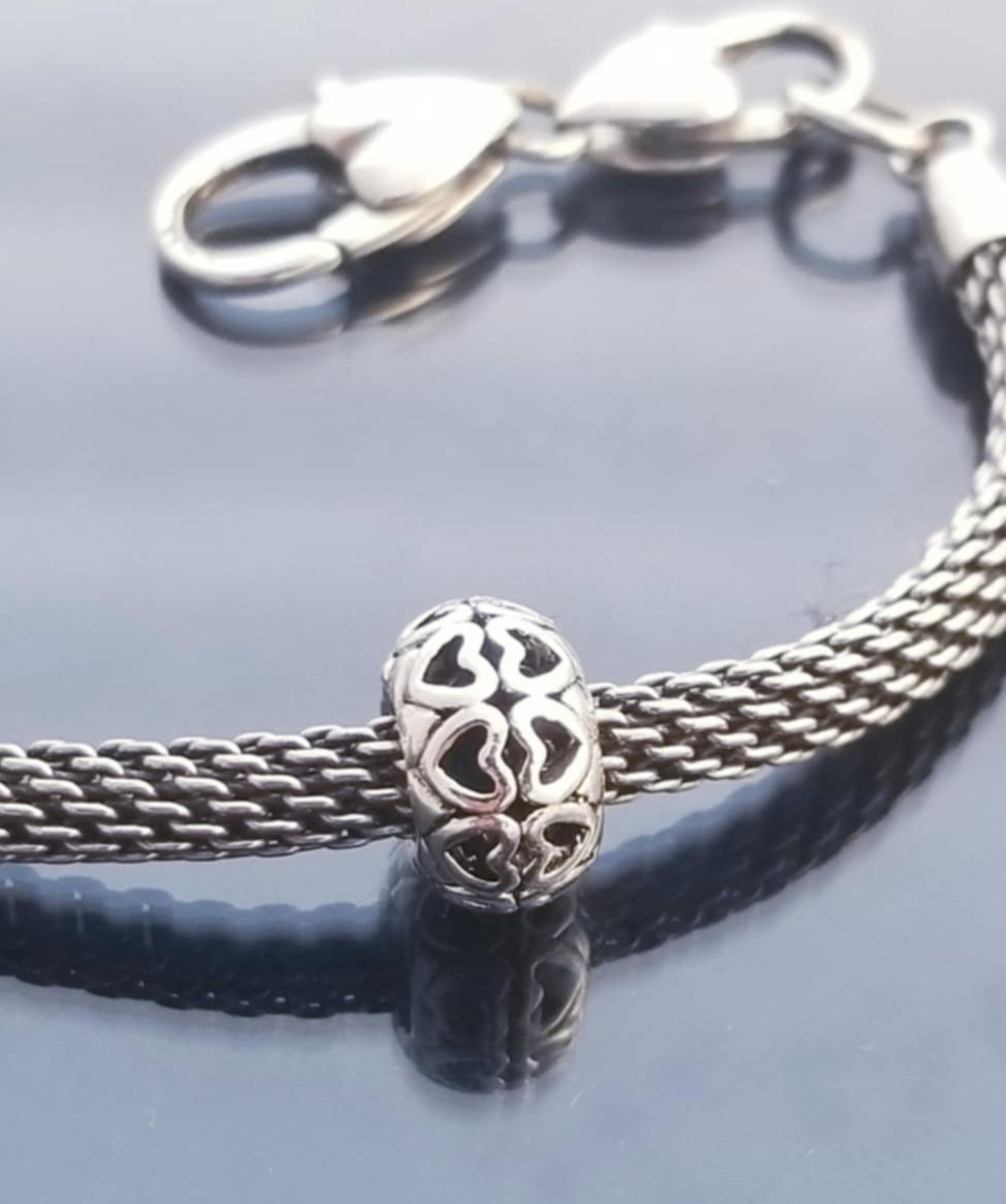Heart Wheel /European Bead /Fit Bracelet Bangle Necklace image 1