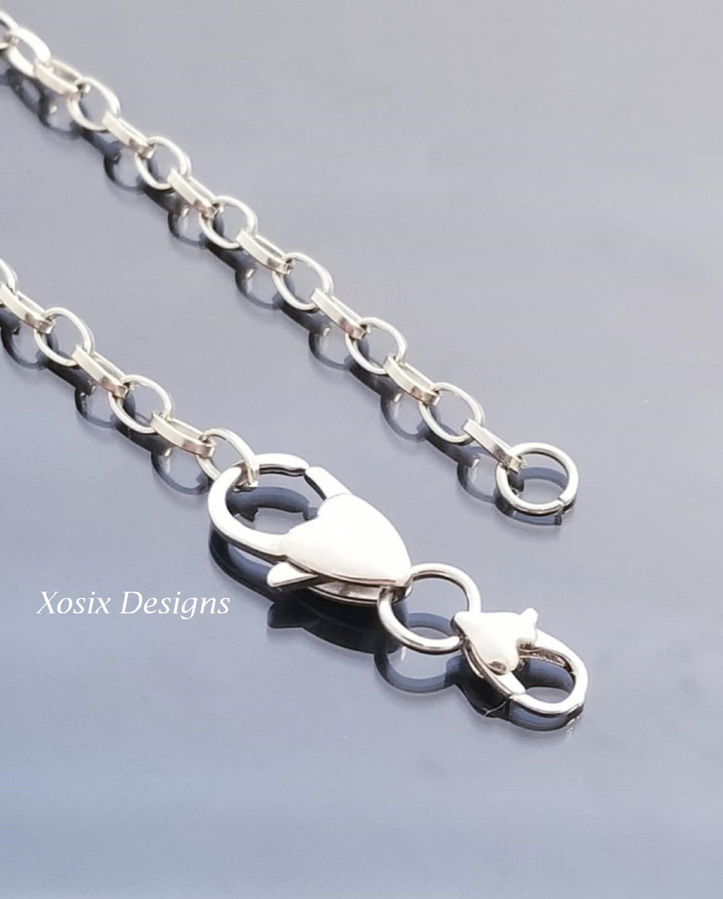 Puffy Heart Lobster Clasp / Lobster Clasp Clip On / Bracelet Extender /N image 3