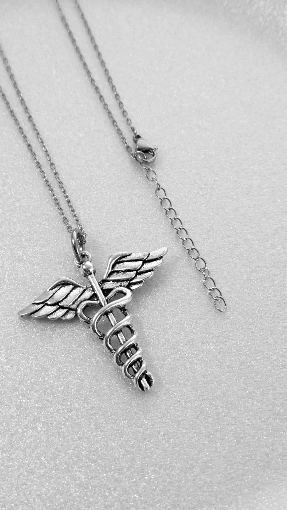 Medical Professional Charm Necklace - Stainless Steel 27 Inch Chain