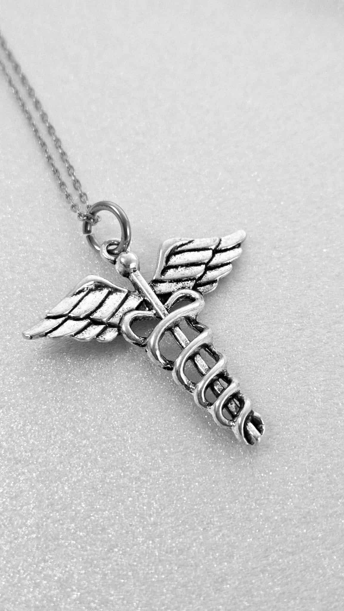 Medical Professional Charm Necklace - Stainless Steel 27 Inch Chain