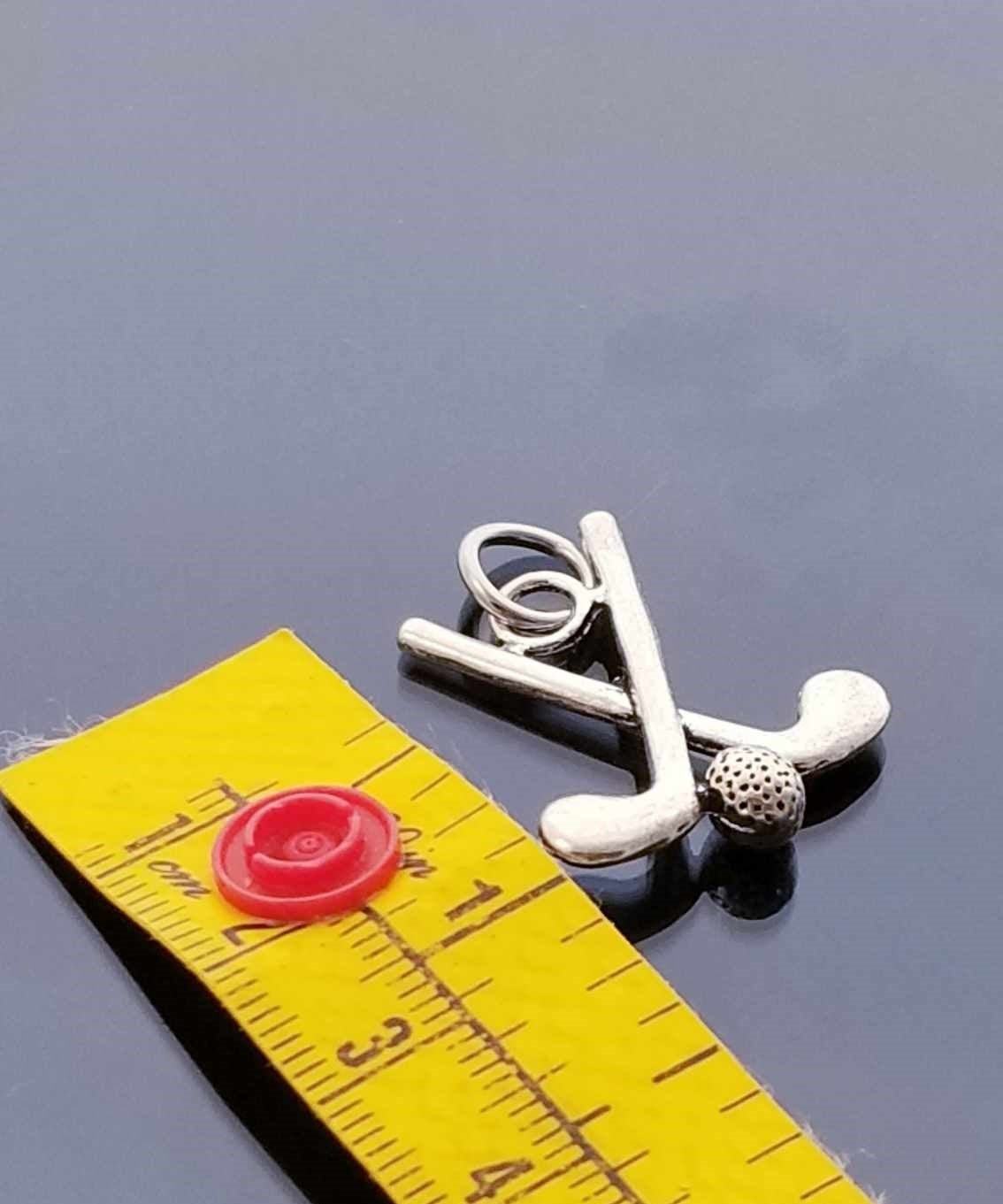 Golf Ball Charm /Golf Clubs / Sports Charm image 1
