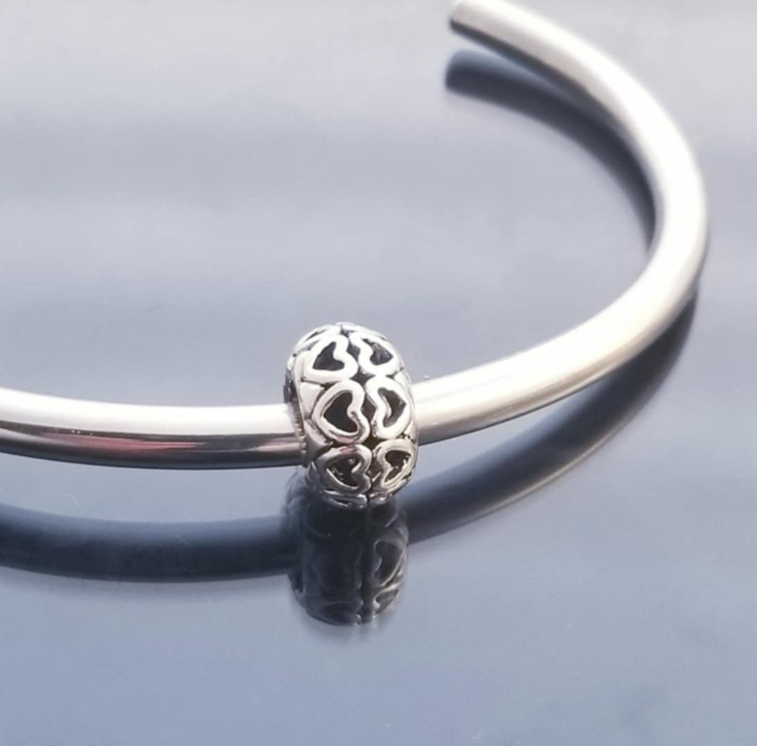 Heart Wheel /European Bead /Fit Bracelet Bangle Necklace image 2