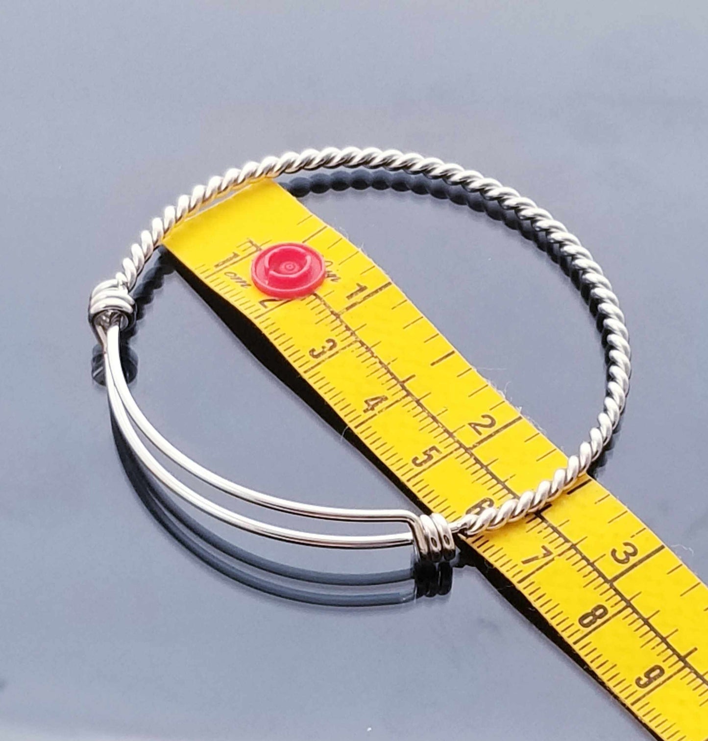 1 Silver Wire Bangle/Twisted Rope Bangle /Stackable Bangle /Charm Bangle image 1