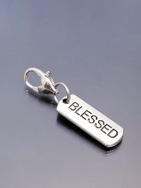 Blessed Charm/ Heart Lobster Clasp /Clip On Charm /European Beads