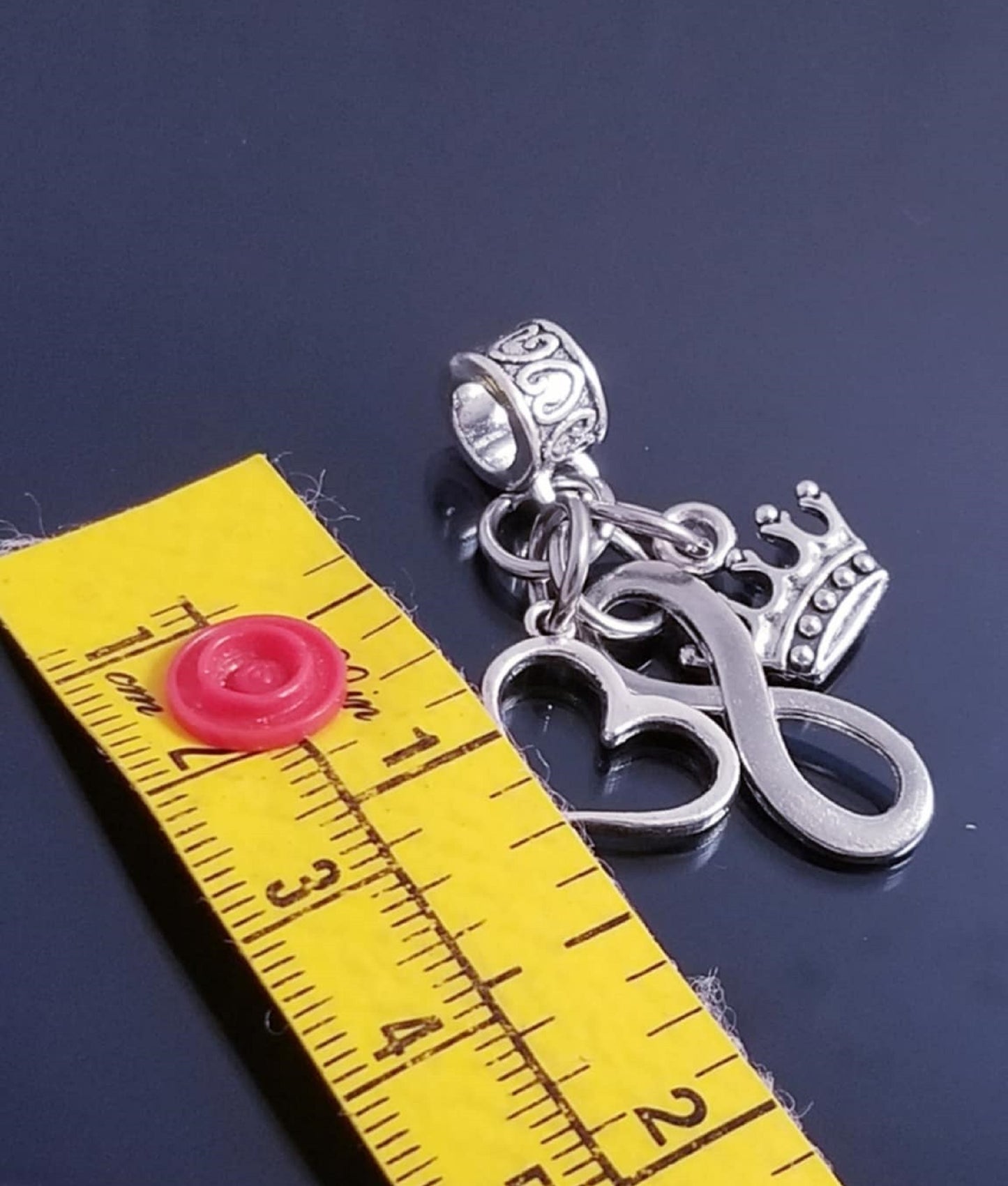 Crown Charms/ Heart Charm/ Infinity /Princess /European Charms/ Dangle Charms image 1