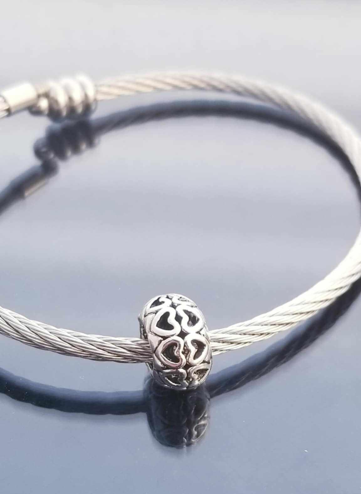 Heart Wheel /European Bead /Fit Bracelet Bangle Necklace image 3