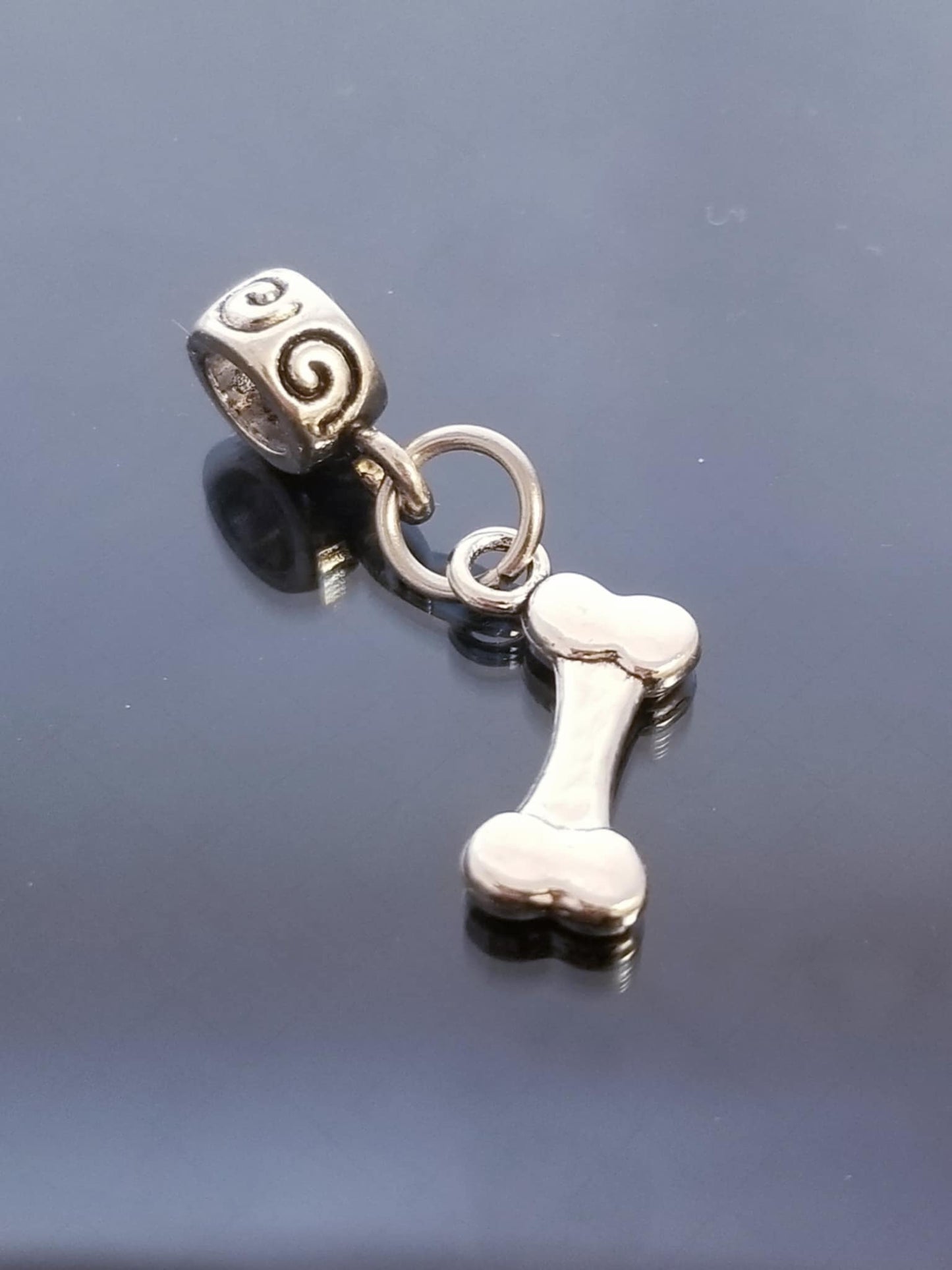 Dog Bone Charms/ Fur Baby Charm/European Charms/ Dangle image 0