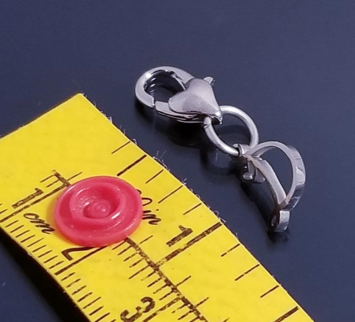 Initial D Charm Dangle /Letter D Charm /Heart Lobster Clasp /Dangle image 1