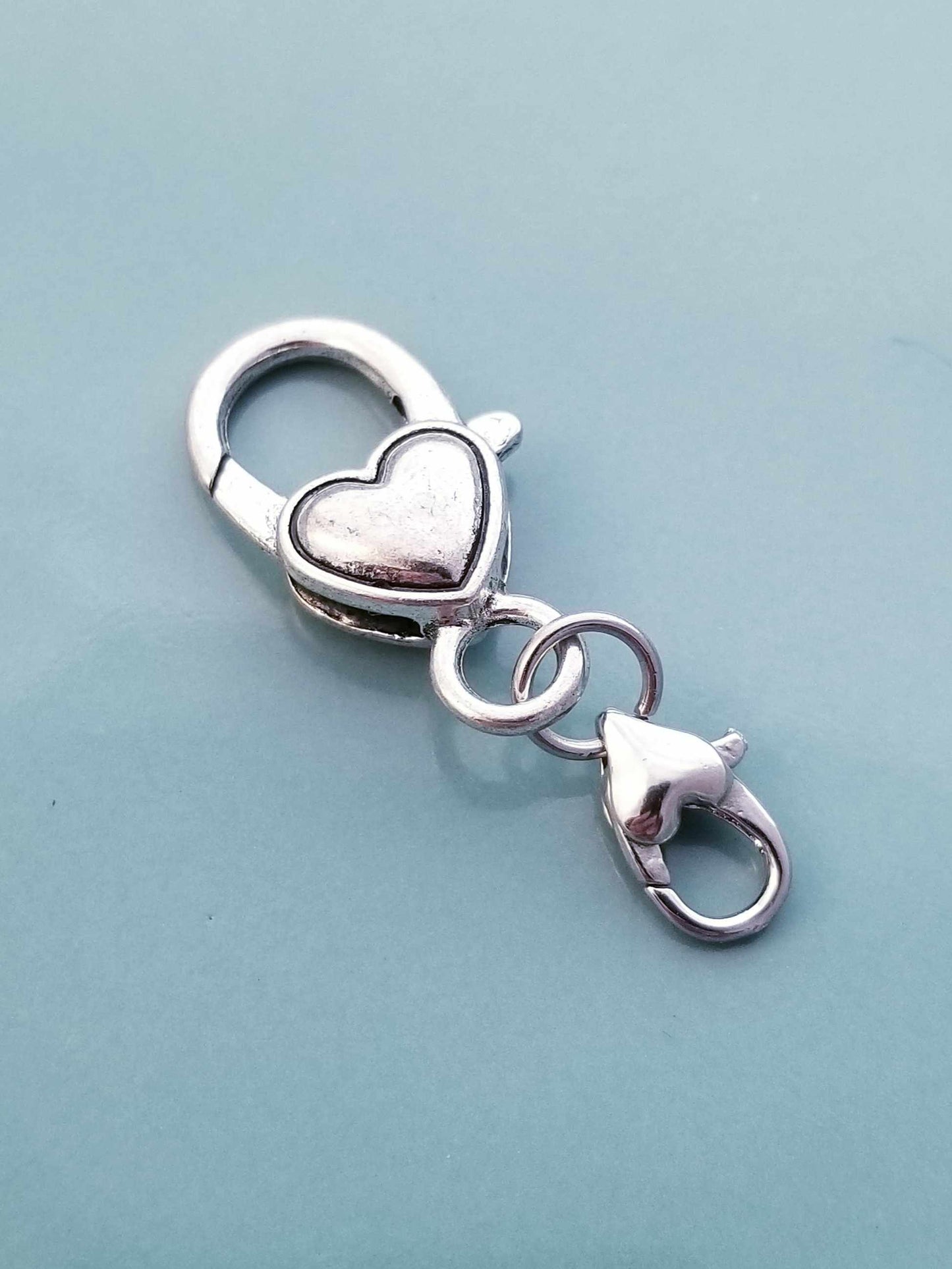 Make Your Bracelet Longer - Heart Lobster Clasp - Jewelry Extender with Love