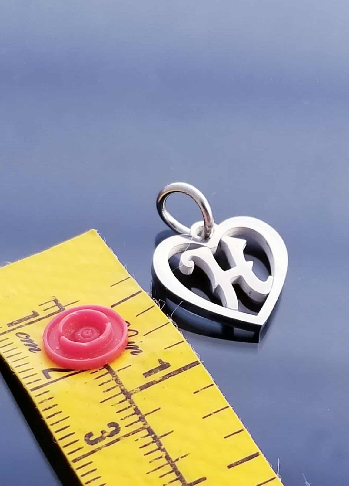 Letter H Charm /Heart Charm /For Bracelet Bangle Necklace image 1