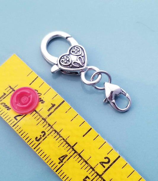 Make Your Bracelet Longer - Heart Lobster Clasp - Jewelry Extender with Love
