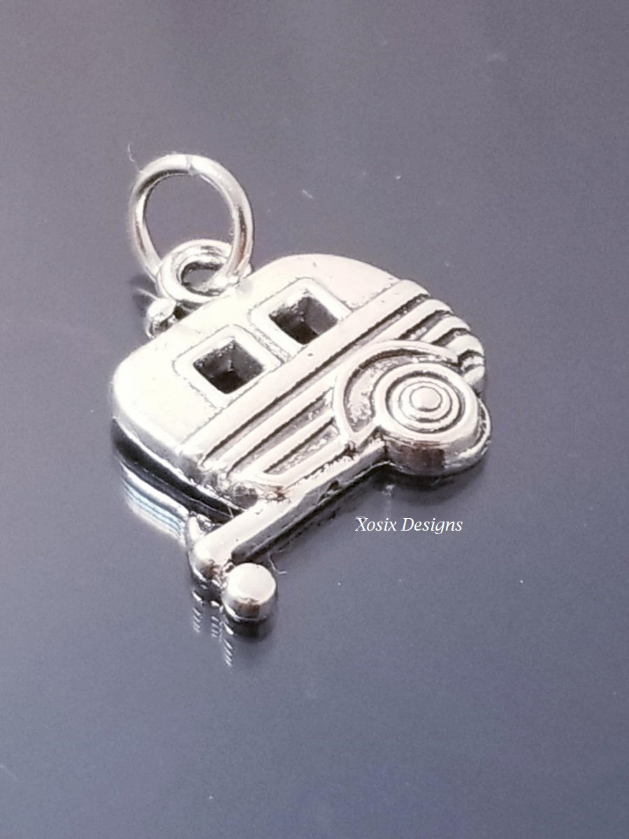 Happy Camper Charm/ Camping Charm /For Bracelet Bangle Necklace image 0