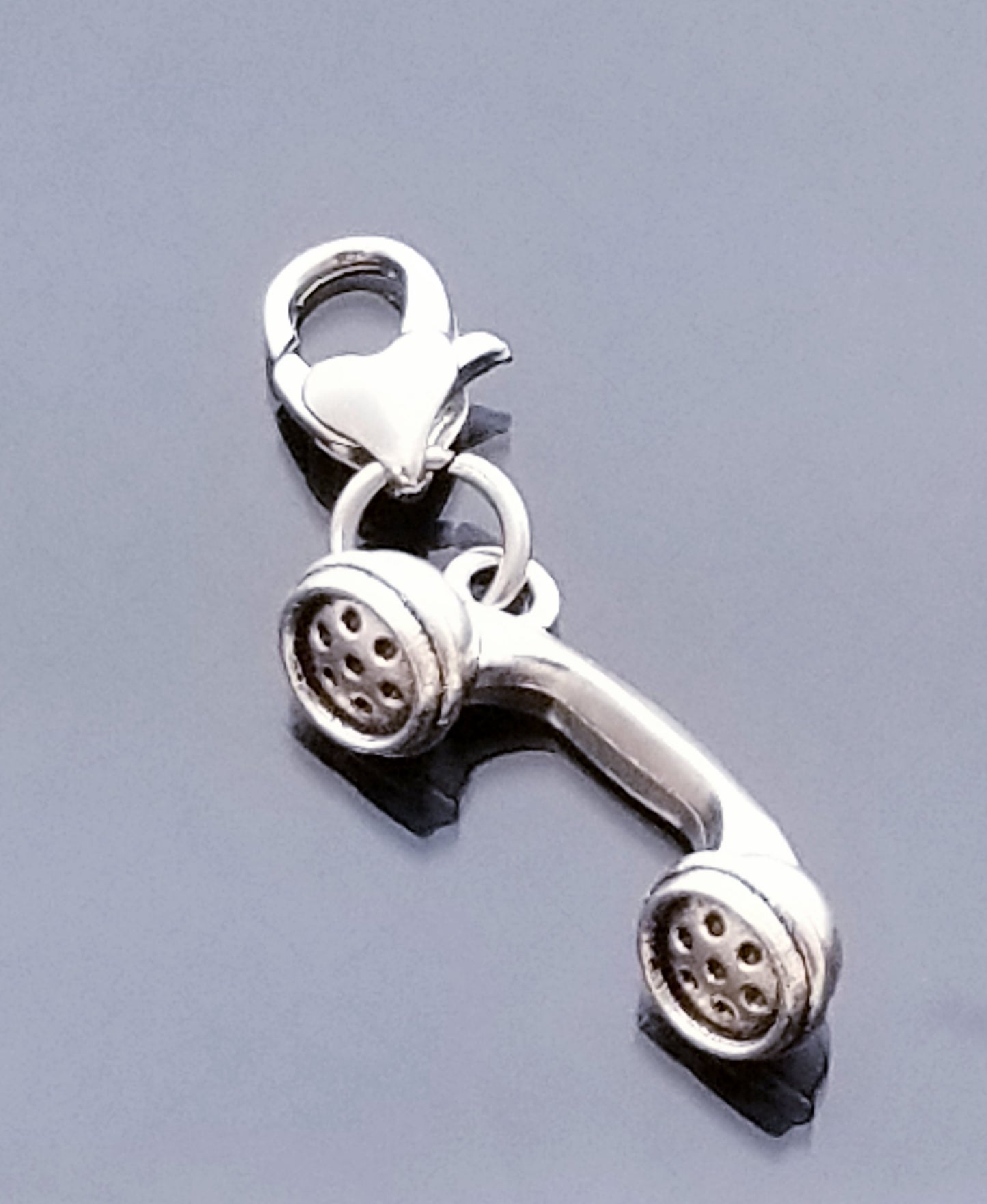 Vintage Landline Phone Charm - Retro Telephone Jewelry