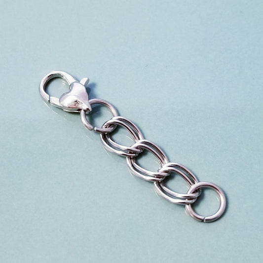 Bracelet & Necklace Extender - 1.5 Inch Heart Lobster Clasp Chain Extension