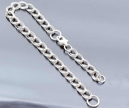 Make Your Bracelet Longer /Extend for Necklace/ Heart Lobster Clasp /Double Link Extender /Silver Planner Charm/ Clip On Charm /Purse Charm