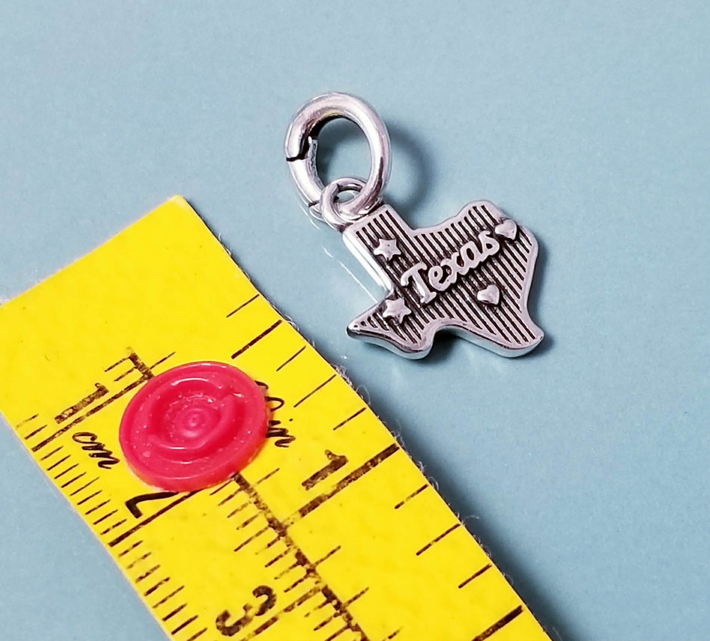 7.5 Inch Chunky Charm Bracelet - Silver Charm Bracelet - 925 SS Texas Love Collection