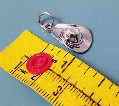 3D Cowboy Hat Charm - Ranching & Cowgirl - Charm for Bracelet Bangle Necklace Purses