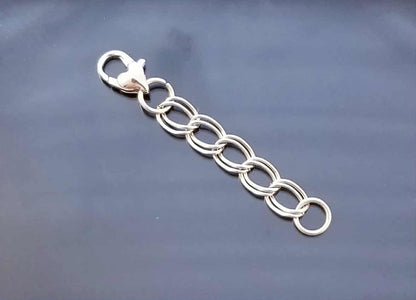 Make Your Bracelet Longer /Extend for Necklace/ Heart Lobster Clasp /Double Link Extender /Silver Planner Charm/ Clip On Charm /Purse Charm