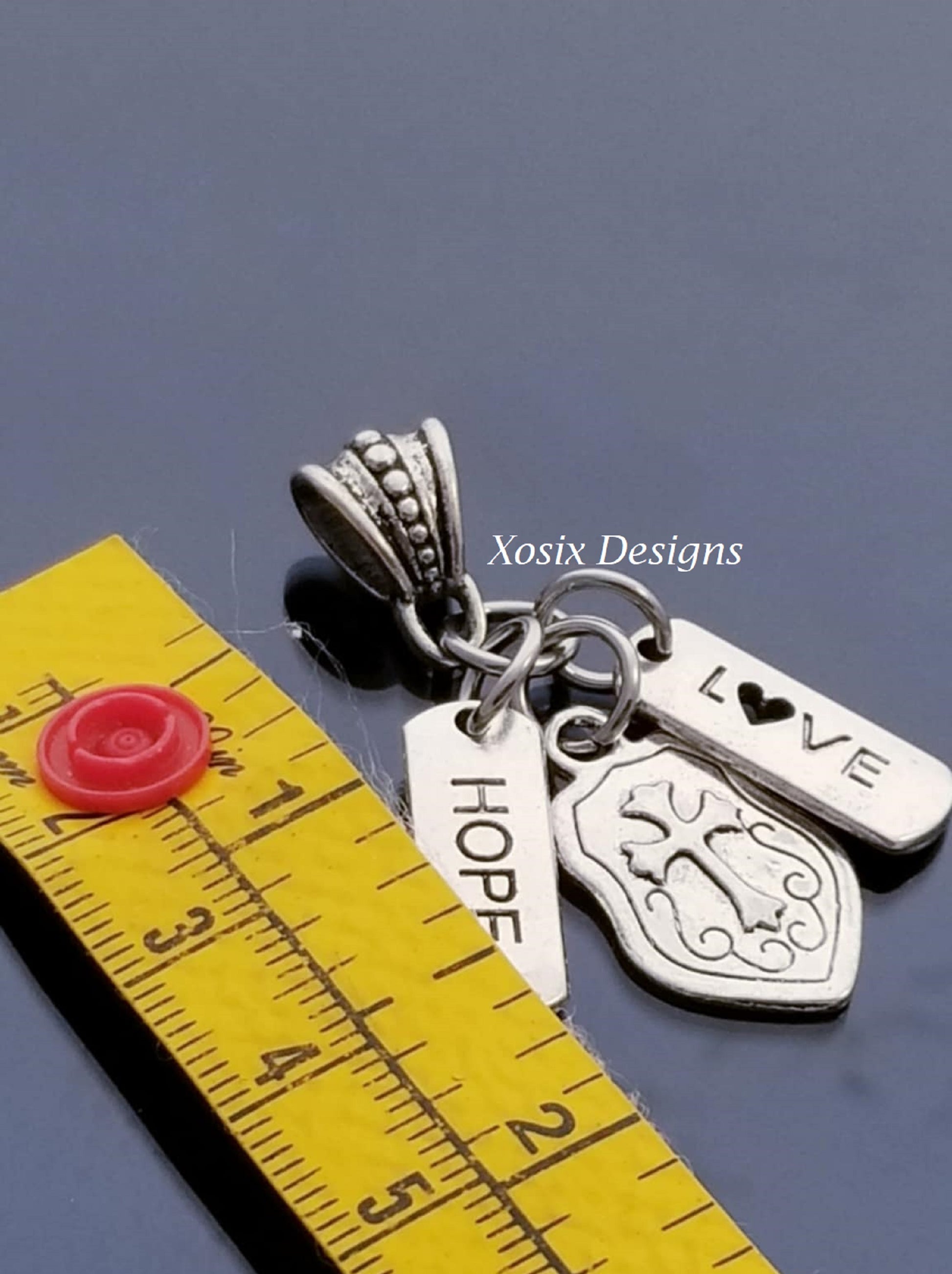 Christian Charms/ Faith Hope & Love/ European Charms/ Dangle Charms image 4
