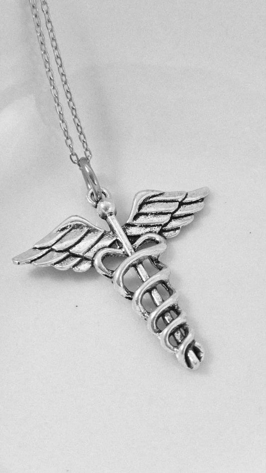 Medical Professional Charm Necklace - Stainless Steel 27 Inch Chain