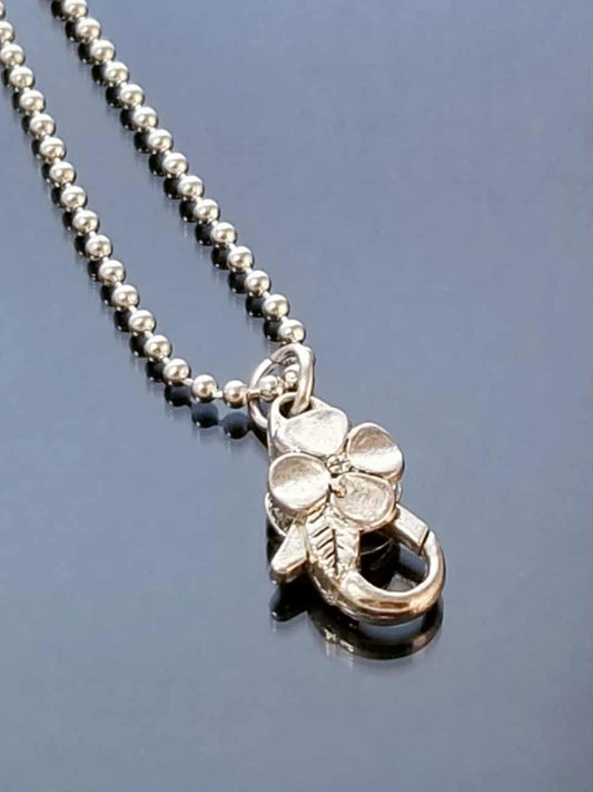 Charm Holder Keeper with Flower Clasp - 23.6" Ball Chain