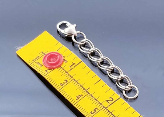 2 Inch Stainless Steel Extender with Heart Lobster Clasp - Bracelet & Necklace Extension