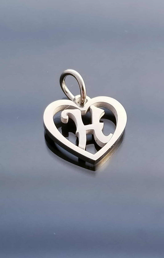 Letter H Charm /Heart Charm /For Bracelet Bangle Necklace image 0
