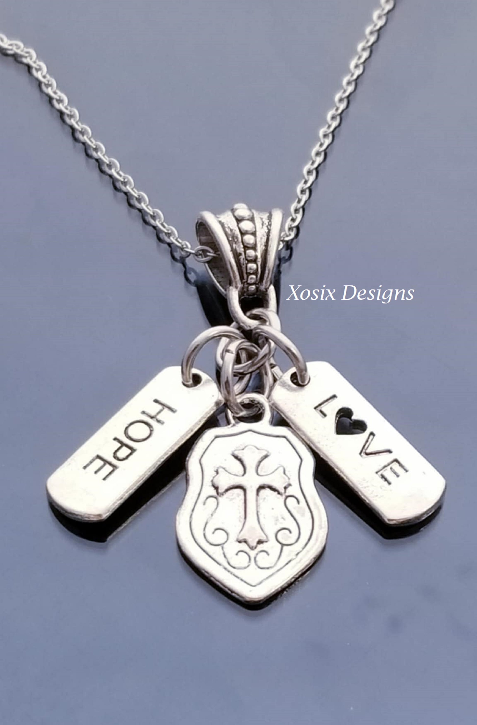 Christian Charms/ Faith Hope & Love/ European Charms/ Dangle Charms image 5