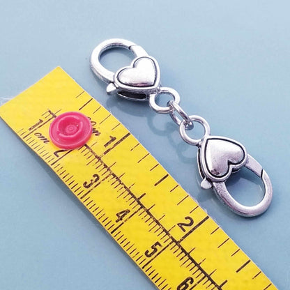 Heart Lobster Clasp / Lobster Clasp Clip On / Bracelet Extender / Neckl