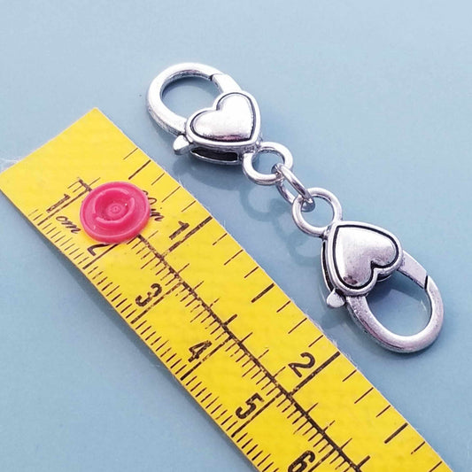 Heart Lobster Clasp / Lobster Clasp Clip On / Bracelet Extender / Neckl
