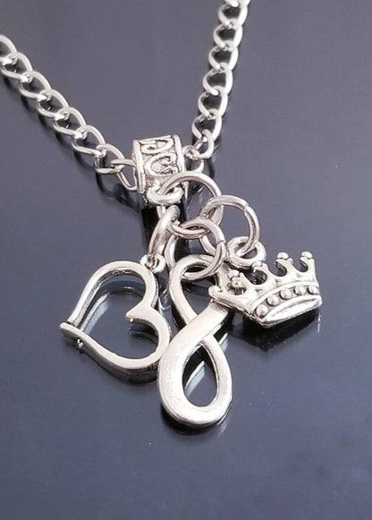 Crown Charms/ Heart Charm/ Infinity /Princess /European Charms/ Dangle Charms image 5