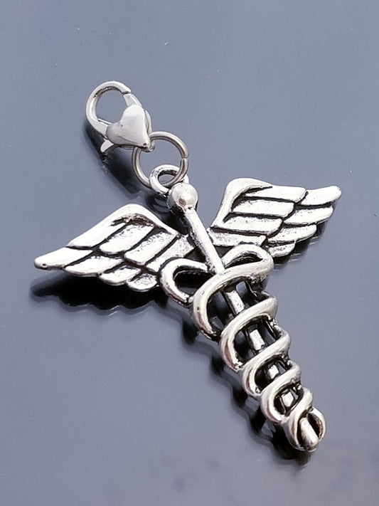 Medical Charm/ RN CNA NP Charm / Heart Lobster Clasp /Clip On image 0