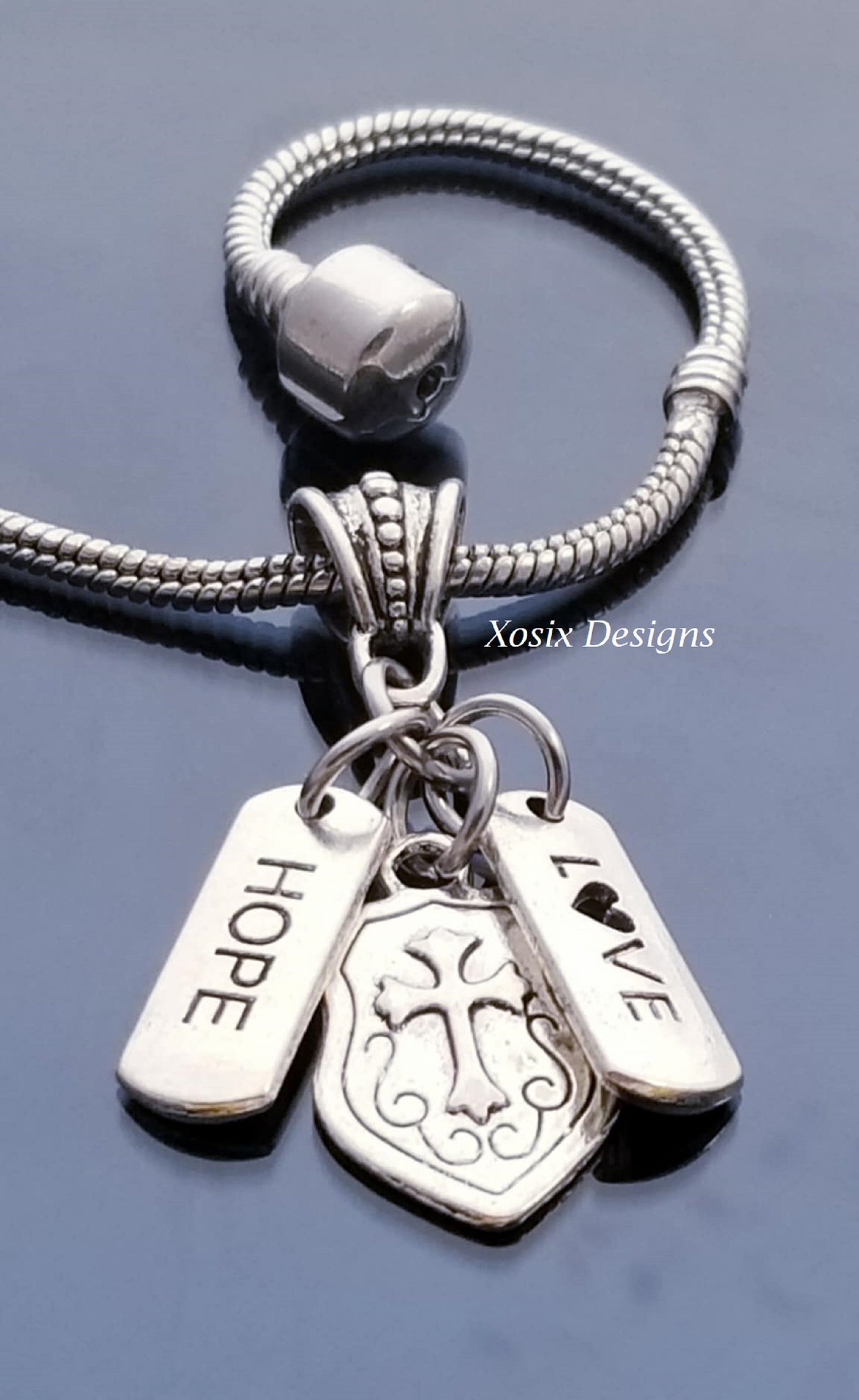 Christian Charms/ Faith Hope & Love/ European Charms/ Dangle Charms image 3