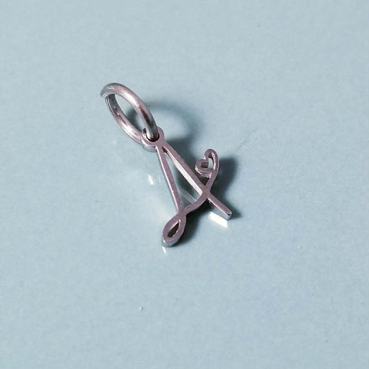 Letter A with Heart Charm – Stainless Steel Initial Jewelry