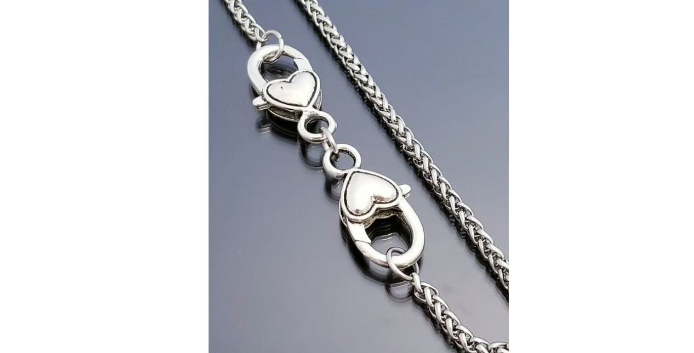 Heart Lobster Clasp / Lobster Clasp Clip On / Bracelet Extender / Neckl image 3