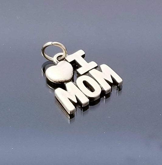 I Love Mom Charm /Add a Charm /for Bracelet Bangle Necklace