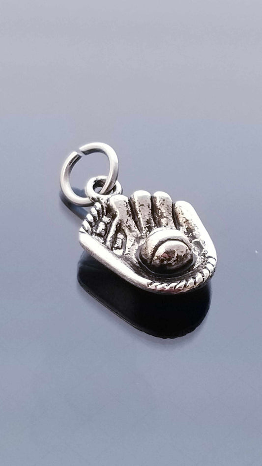 Baseball Mom Charm /Baseball Glove Charm /Sports Charm image 0