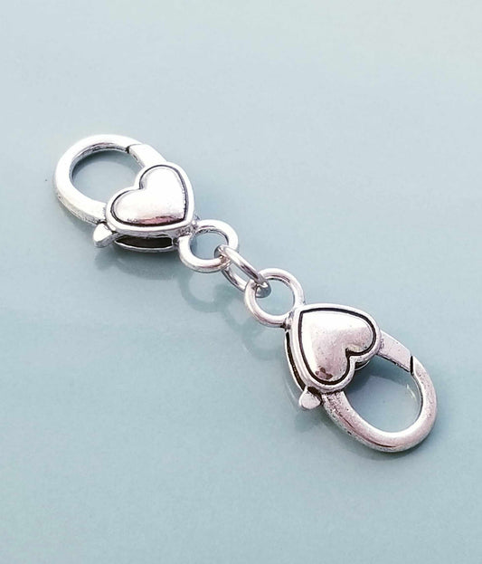Heart Lobster Clasp Extender - Large Clip for Bracelets & Necklaces