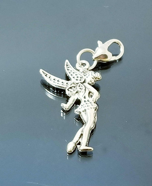 Tinkerbell Fairy Charm - Heart Lobster Clasp Clip-On for Bracelets & Accessories
