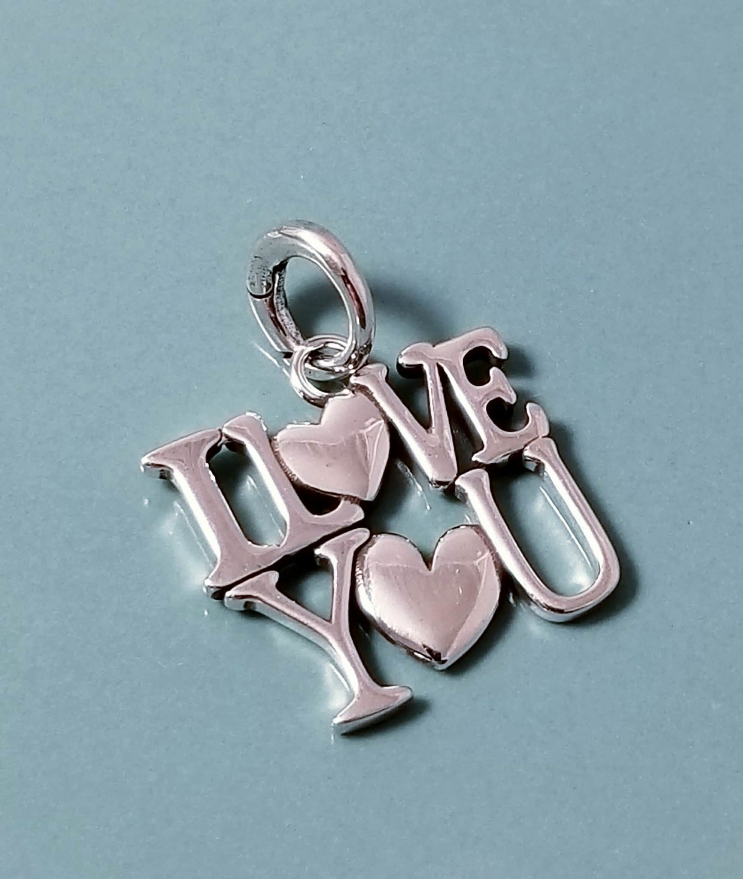 7.5 Inch Chunky Charm Bracelet - Silver Charm Bracelet - 925 SS Texas Love Collection