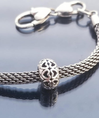 Heart Wheel /European Bead /Fit Bracelet Bangle Necklace image 1