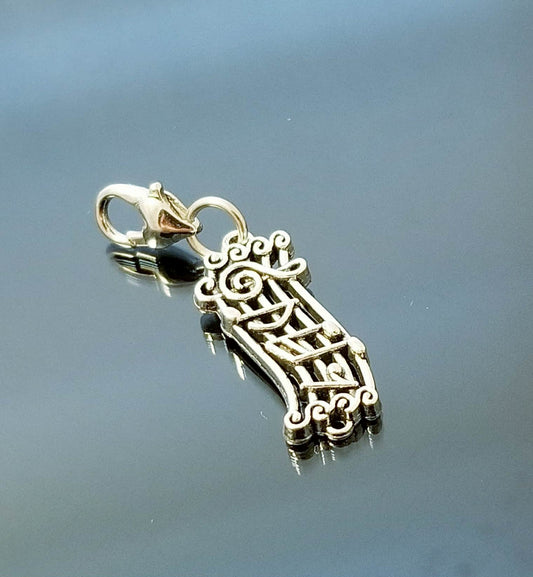Musical Notes Charm - Music Heart Lobster Clasp Clip-On for Bracelets & Accessories