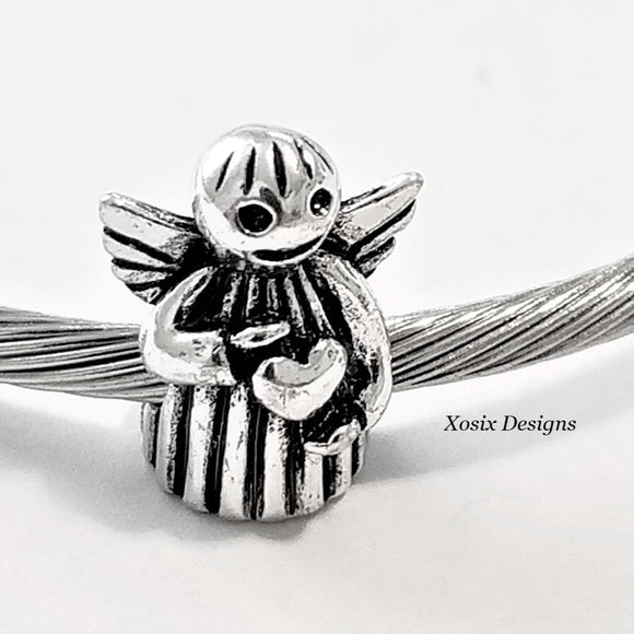 Angel Bead /Angel Wings Bead /European Bead /Fit Bracelet Bangle image 0